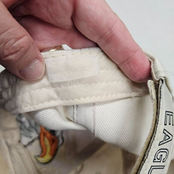 Embroidered Bald Eagle Hat - Adjustable Cotton Cap Beige‎ - Picture 10 of 10